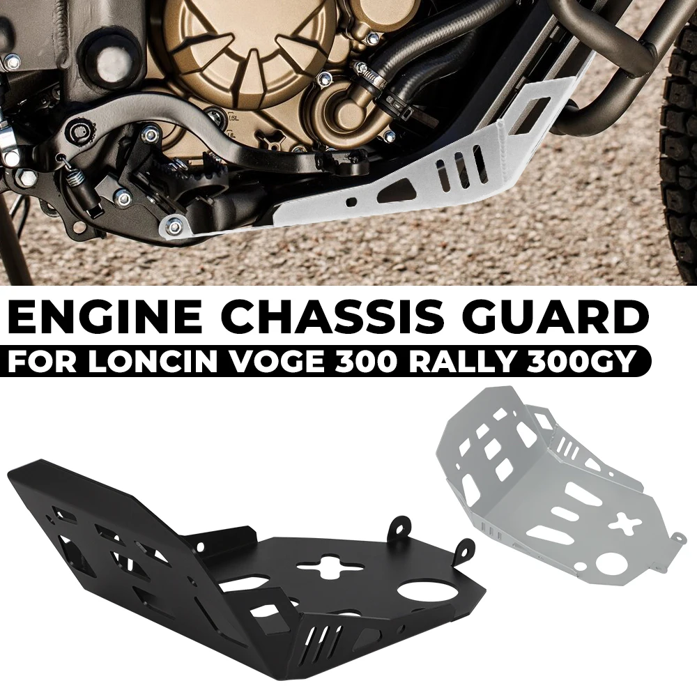 Para Loncin VOGE 300 RALLY Mototcaycle cubierta de protección del motor 300 GY RALLY300 chasis bajo Protector placa de deslizamiento Protector de vientre