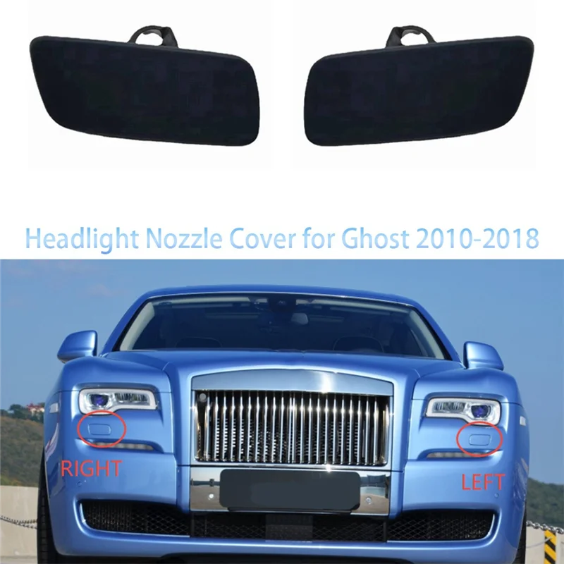 Cubiertas de boquilla de limpieza de faros delanteros izquierdo + derecho 61677244959, 61677244960 para Rolls-Royce Ghost 2010- 2018 - imagen 3