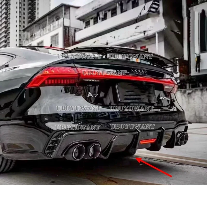 Difusor trasero Audi A7/S7 S line 2019-2024 con puntas de escape - imagen 2