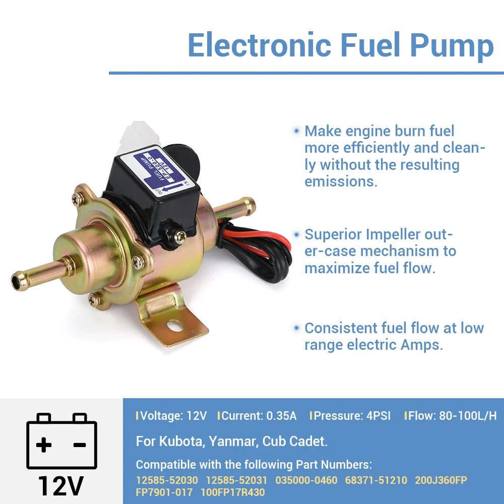 Bomba de combustible eléctrica universal 12V para diésel y gasolina - imagen 2