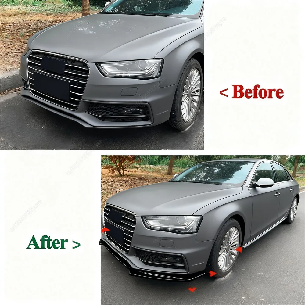 Splitter delantero Maxton Audi A4/S4 B8-B8.5 S line negro brillo - imagen 2