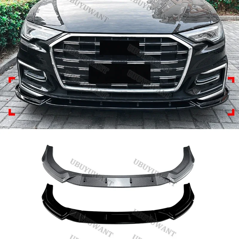 Labio parachoques delantero Audi A6 C8 Sline 2018-2025 antiarañazos - imagen 2