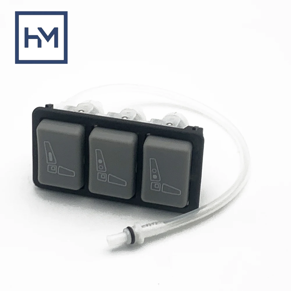 OE: 857870   29073-02/04E 42538404   Válvula IPS de ajuste lumbar para asiento de camión, 3 botones para ISRI/MAN/IVECO (Color gris RH)