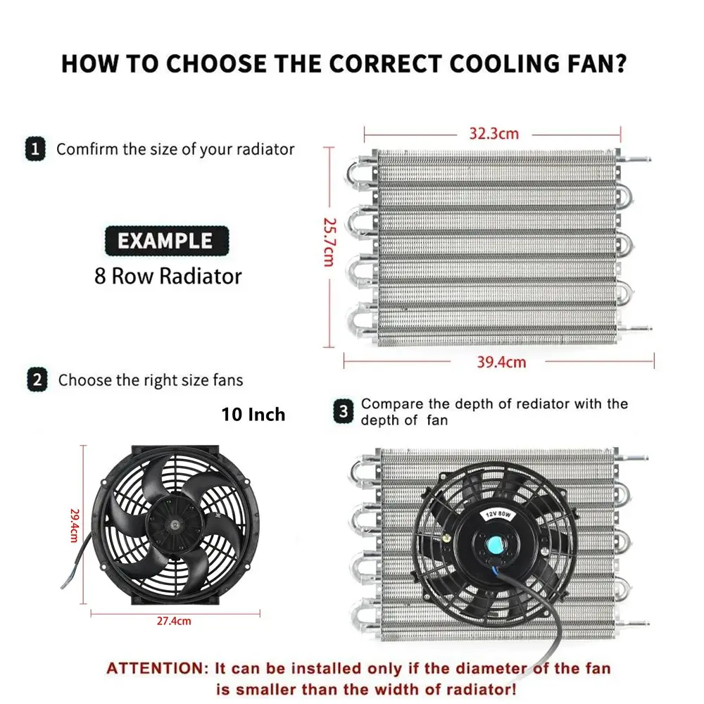 Radiador de aceite para transmisión con ventilador de 12 V - imagen 4