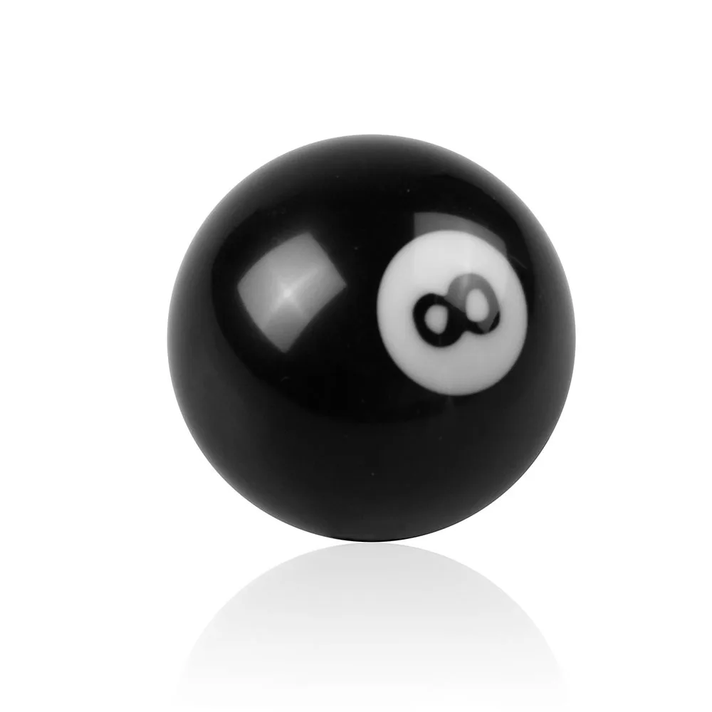 Pomo de cambio universal bola 8 de billar en acrílico negro - imagen 2