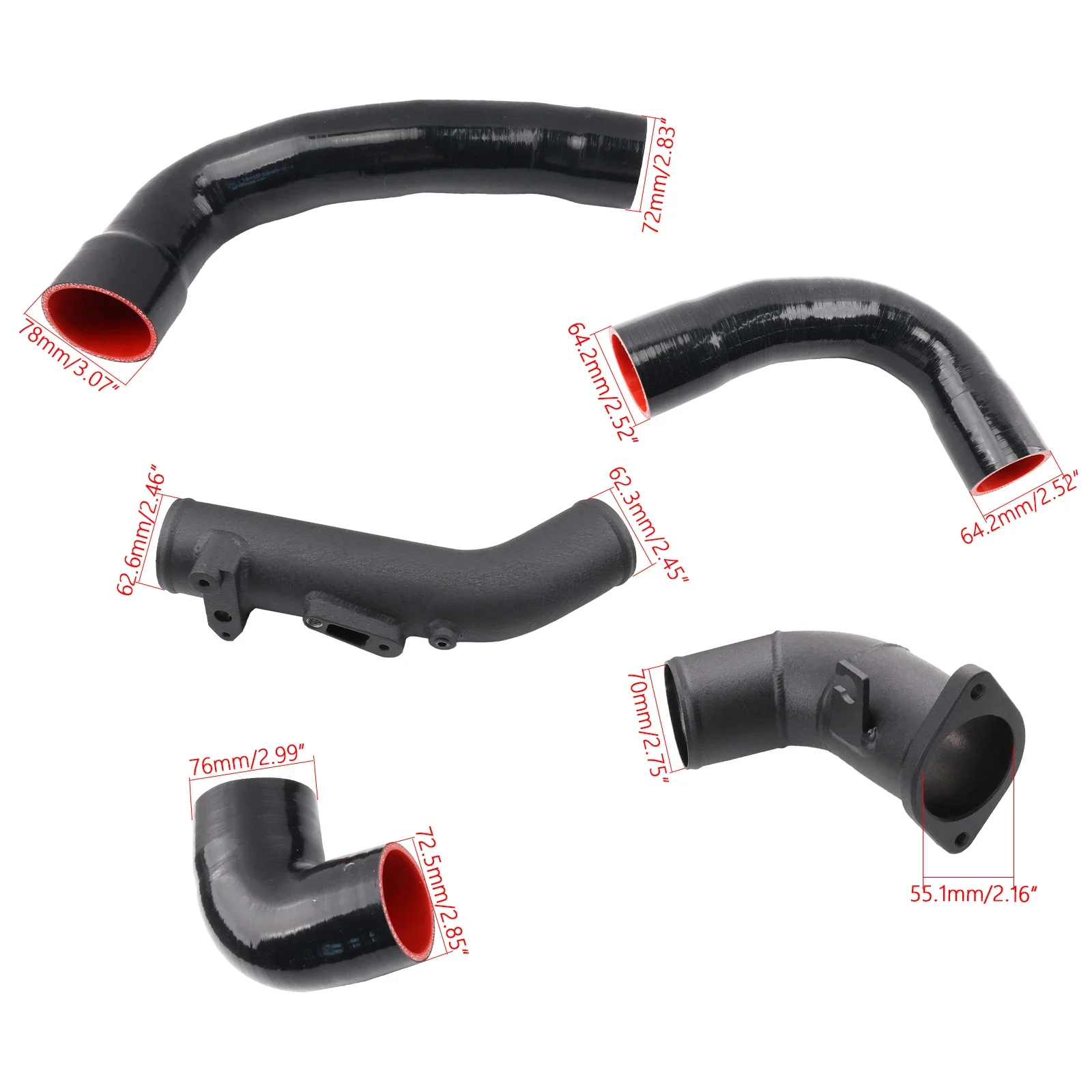 Tubo y mangueras de carga para intercooler