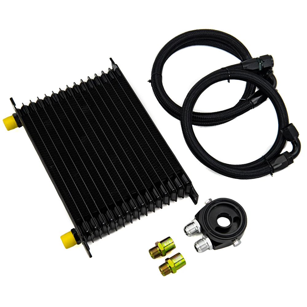 Kit enfriador de aceite 15 filas AN10 con adaptador y manguera - imagen 3