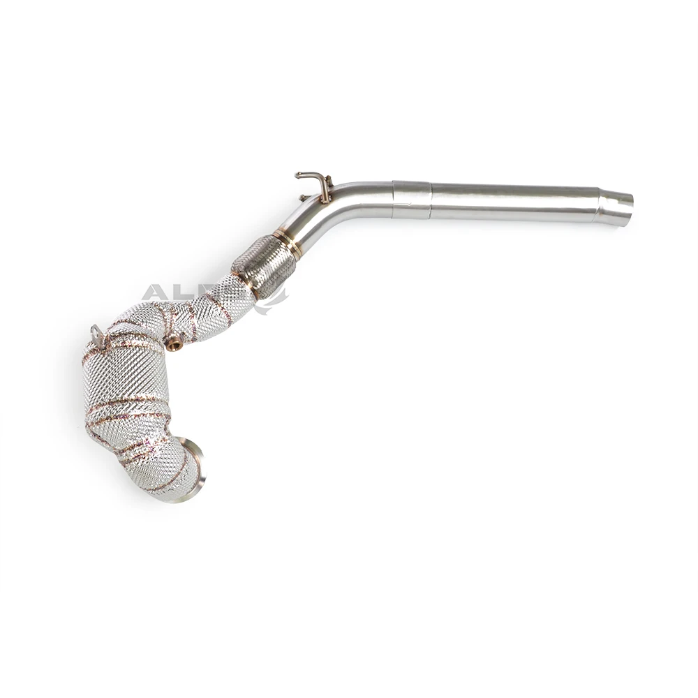 Bajante de escape inox con protector térmico para Golf 8 GTI 2.0 T - imagen 2