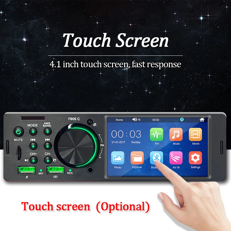 Autoradio 1 DIN Hippcron táctil Bluetooth MP3 mando a distancia - imagen 5