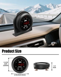 Sensor Lambda JJCOCO con Medidor AFR 52mm 12V – Sonda Oxígeno