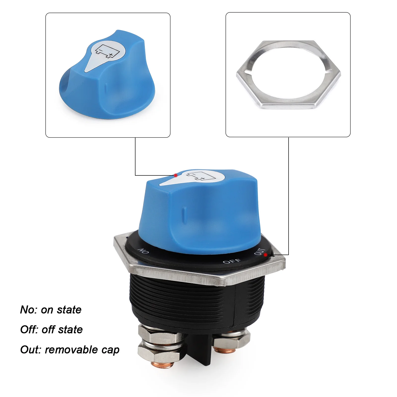 Seccionador de batería 12 V para coche, camión, barco y moto - imagen 3