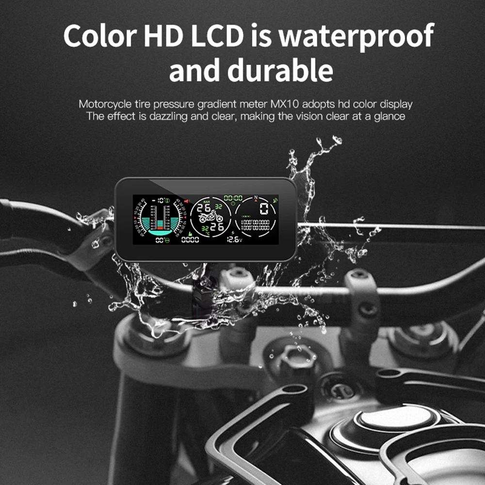 Velocímetro GPS para moto con brújula, altímetro y TPMS - imagen 2