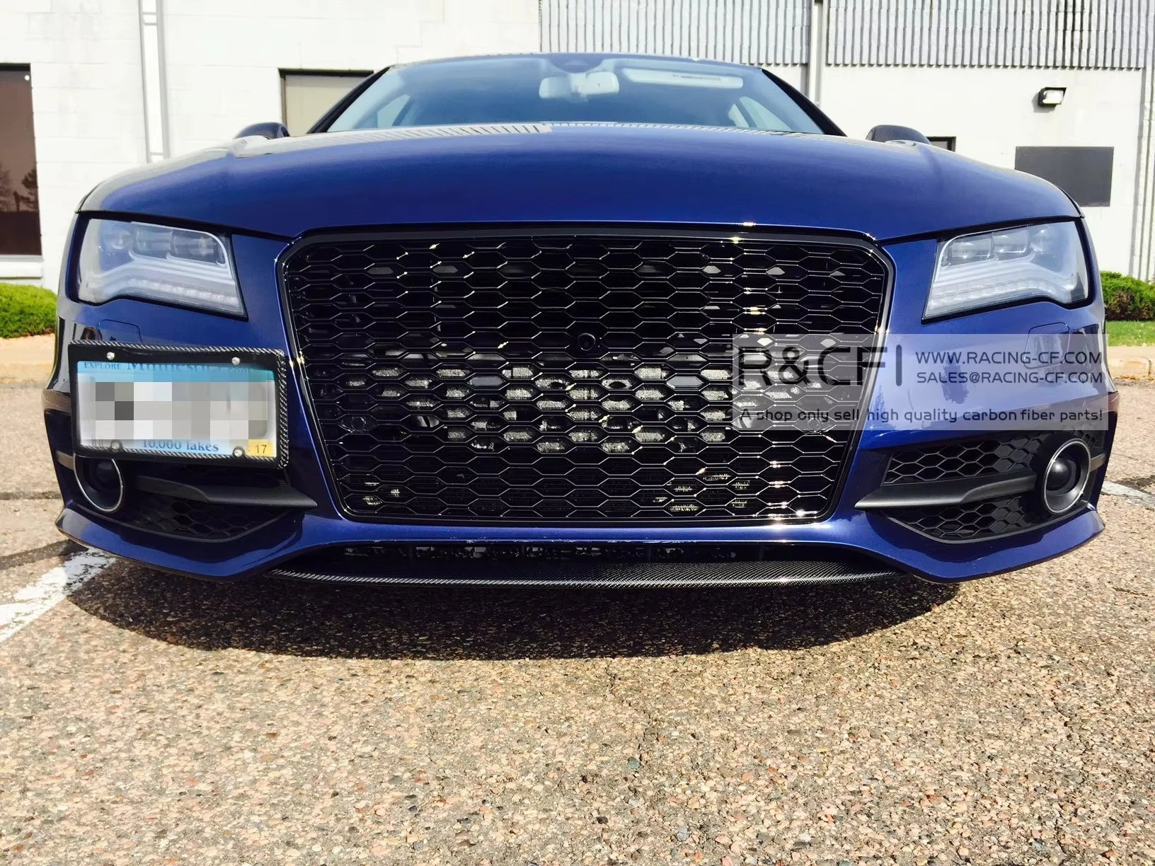 Splitter delantero de carbono estilo OEM para Audi A7/S7 2013-2015 - imagen 4
