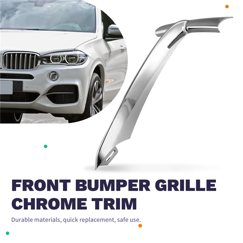 Rejilla cromada izquierda BMW 51117325395 para X5 F15 2014-2018 - imagen 4