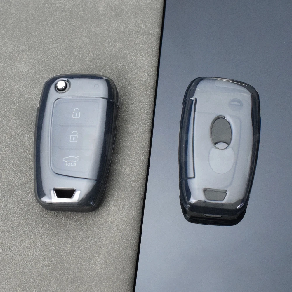 Funda de llave TPU transparente para Hyundai Elantra Tucson Kona - imagen 4