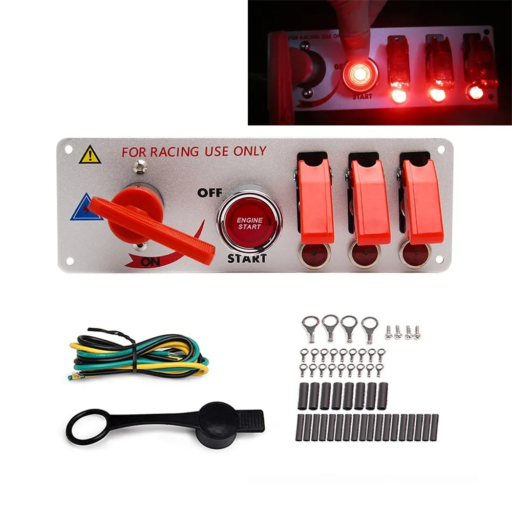Panel de interruptor de palanca con luz indicadora