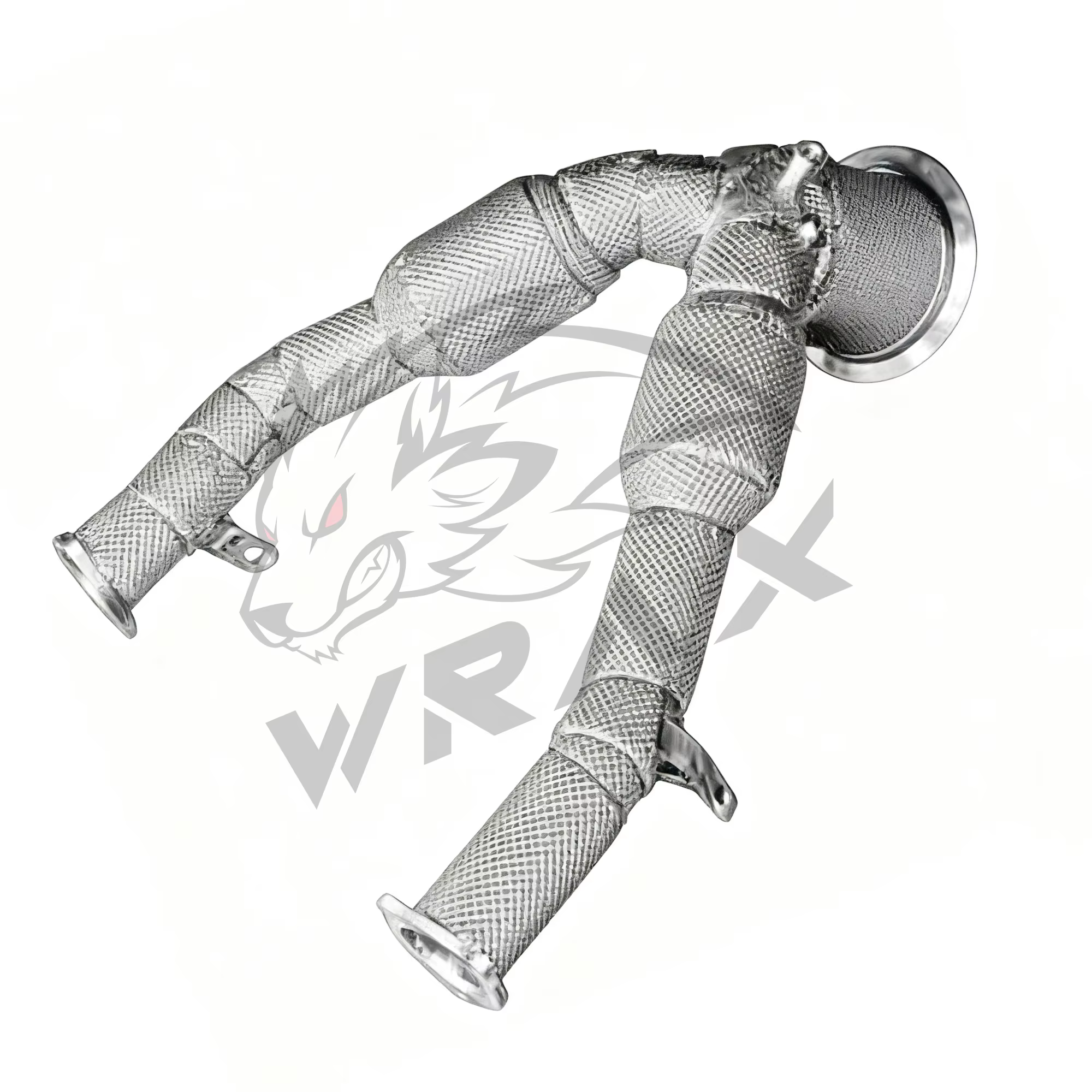 WRAX Bajante de alto flujo con gato para Audi A6L A6 A7 3.0T SS304 Actualización del tubo de rendimiento de escudo térmico Ajuste exacto de escape - imagen 3