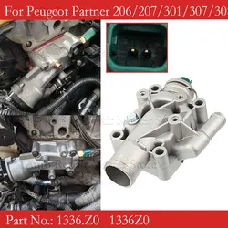 Termostato refrigerante 1336Z0 con carcasa para Peugeot 206/207 y Citroën C3