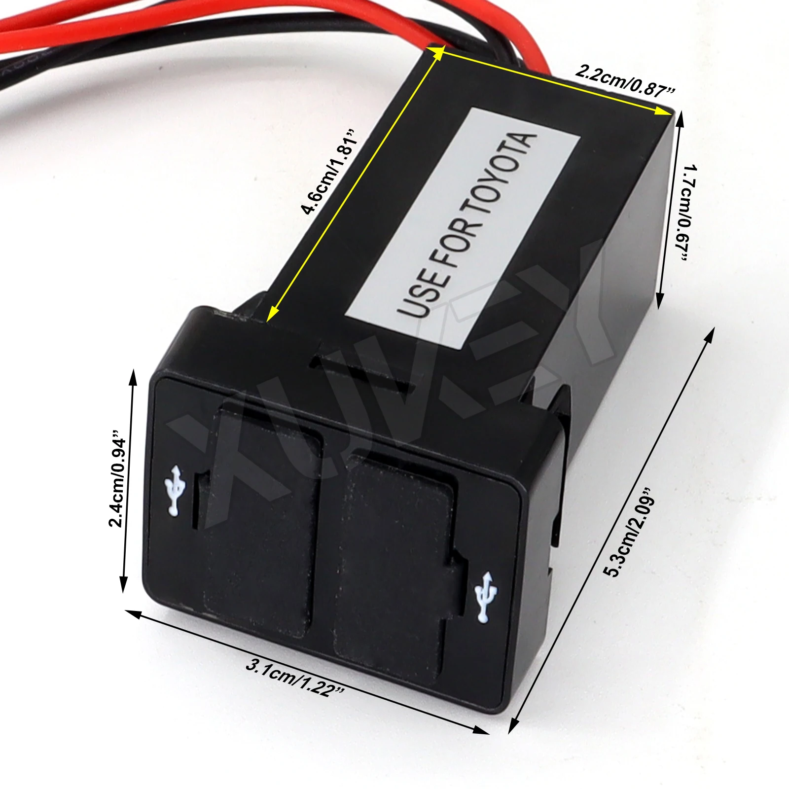 Toyota Cargador de coche USB doble 12V, 2,1A con luz LED y cubiertas - imagen 3