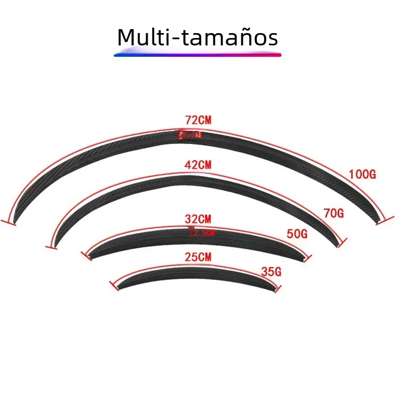 Arcos de rueda guardabarros universales – Estampado fibra de carbono - imagen 3
