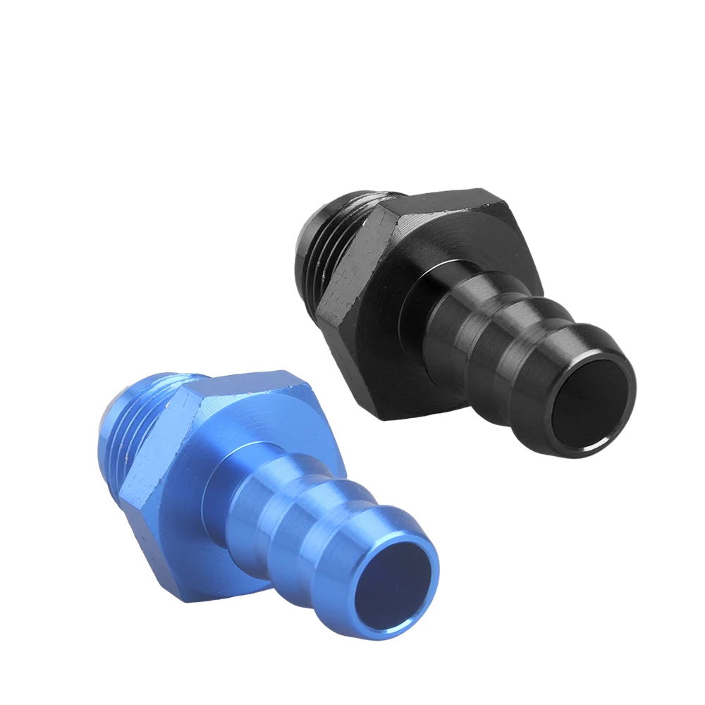 Adaptador recto AN6/AN8 a espiga para manguera de aluminio negro - imagen 2