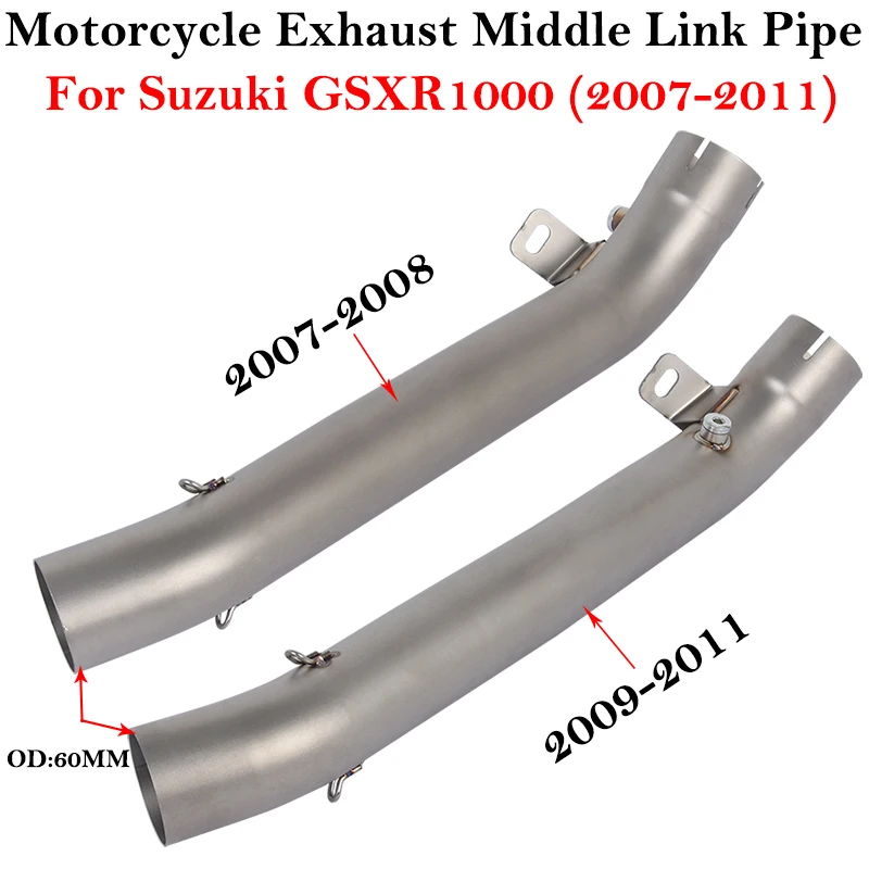 Silenciador de escape 60 mm para Suzuki GSX-R 1000 (2007-2011)