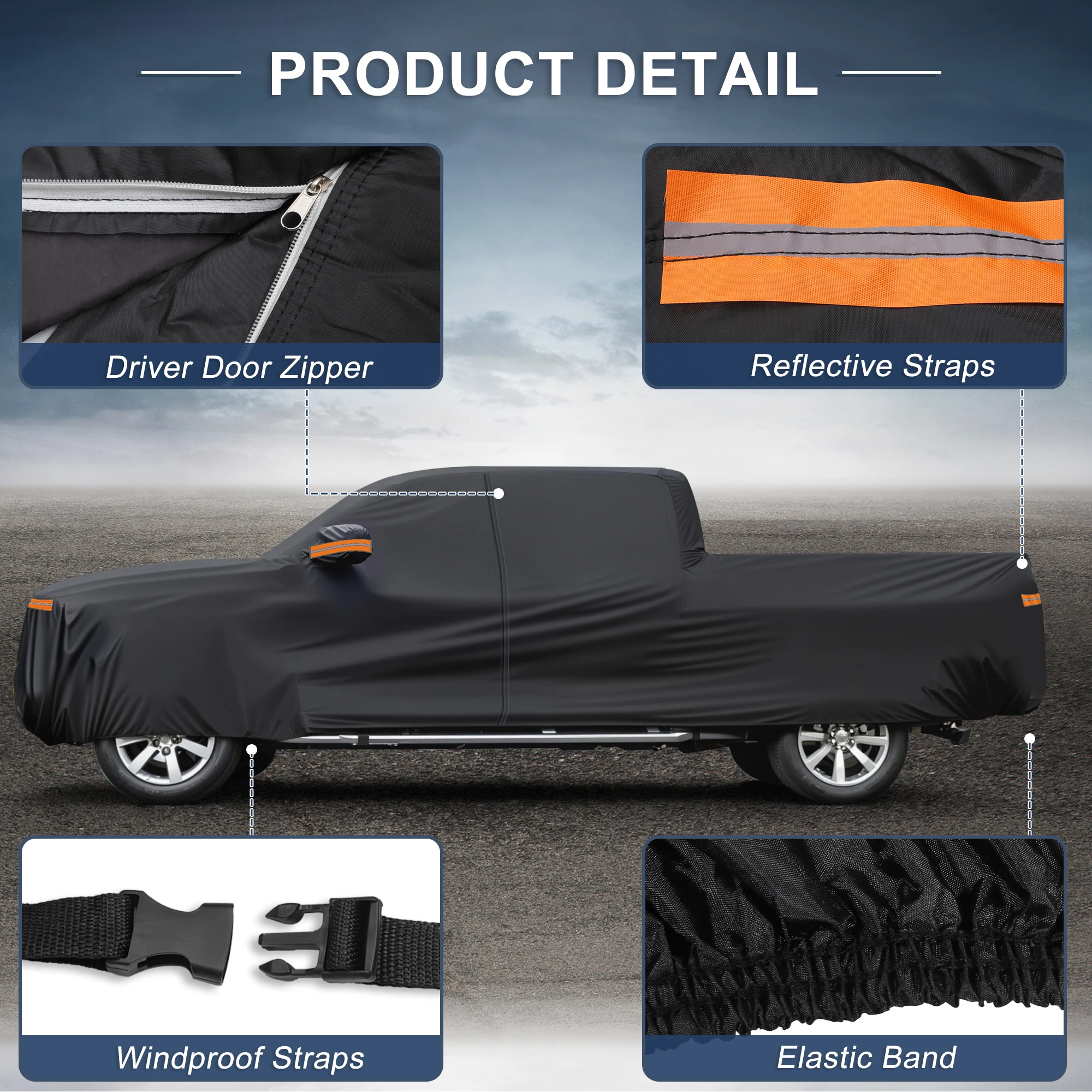 UXCELL cubierta aluminio coche Ford Maverick nieve viento cremallera - imagen 4