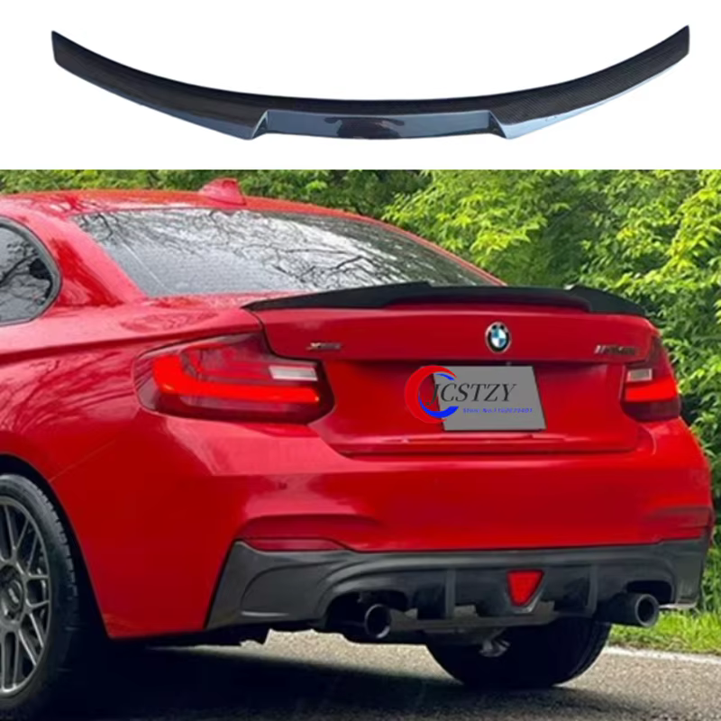 Alerón BMW F22 estilo M4 negro brillante labios – F87 M2 2 Series 2014+ - imagen 2