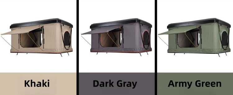 SUV Camping al aire libre nieve viento lluvia sol a prueba ABS blanco negro carcasa dura medio y grande tipo de refuerzo recto tienda de campaña plegable para coche - imagen 3