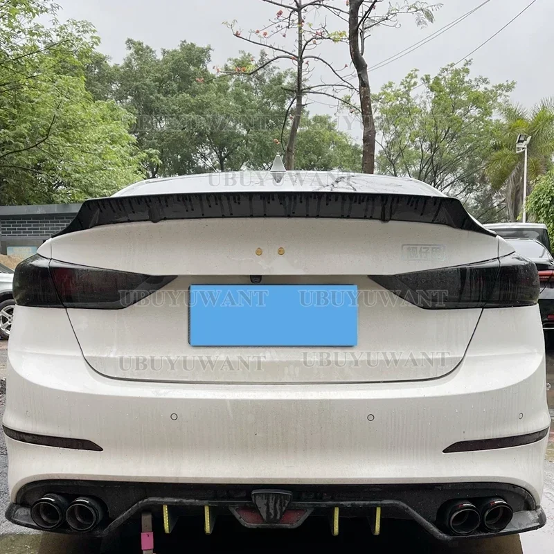 Para Hyundai Elantra 2017 2018 2019 tapa del maletero trasero alerón de coche alas traseras Material ABS Tuning accesorios exteriores piezas - imagen 2