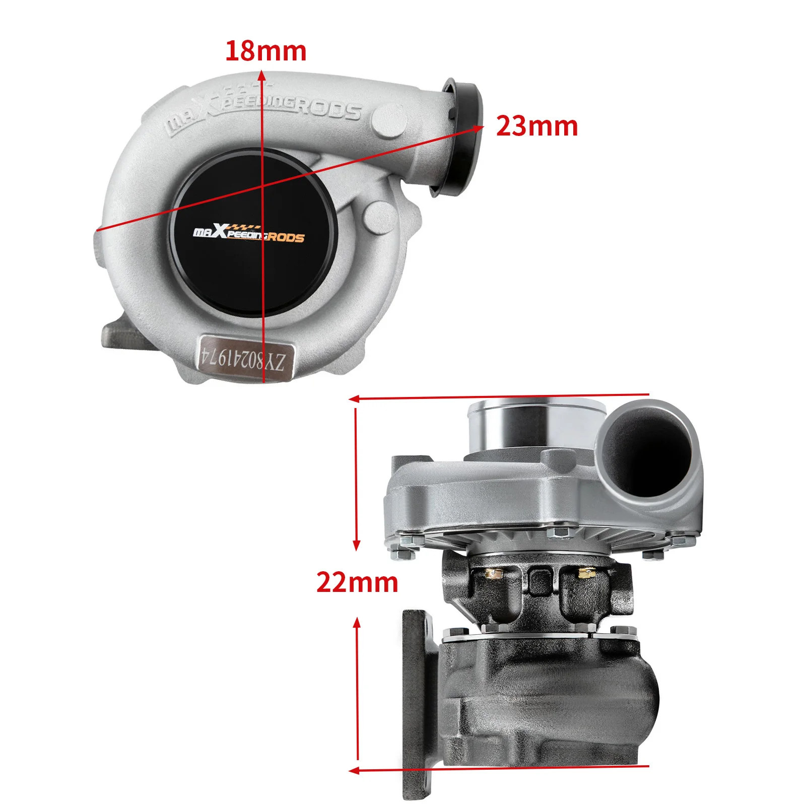 Street Billet turbocompresor T3 T04E billet para tuning - imagen 2