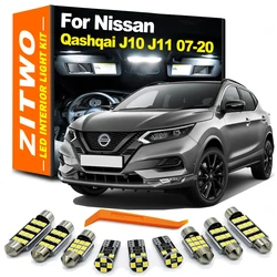 ZITWO 11 Uds Kit de lámpara de placa de luz Interior LED para Nissan Qashqai J10 J11 2007 2008 2009 2010 2011 2012 2013 - 2018 2019 2020