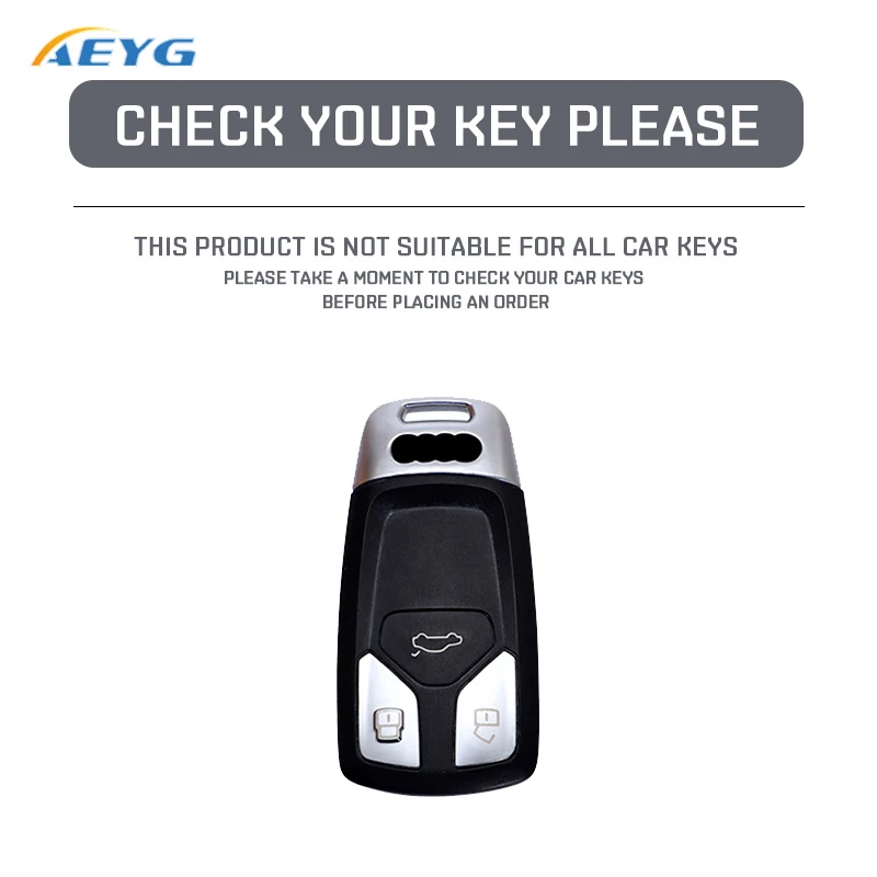 Funda de cuero para llave Audi - vista frontal