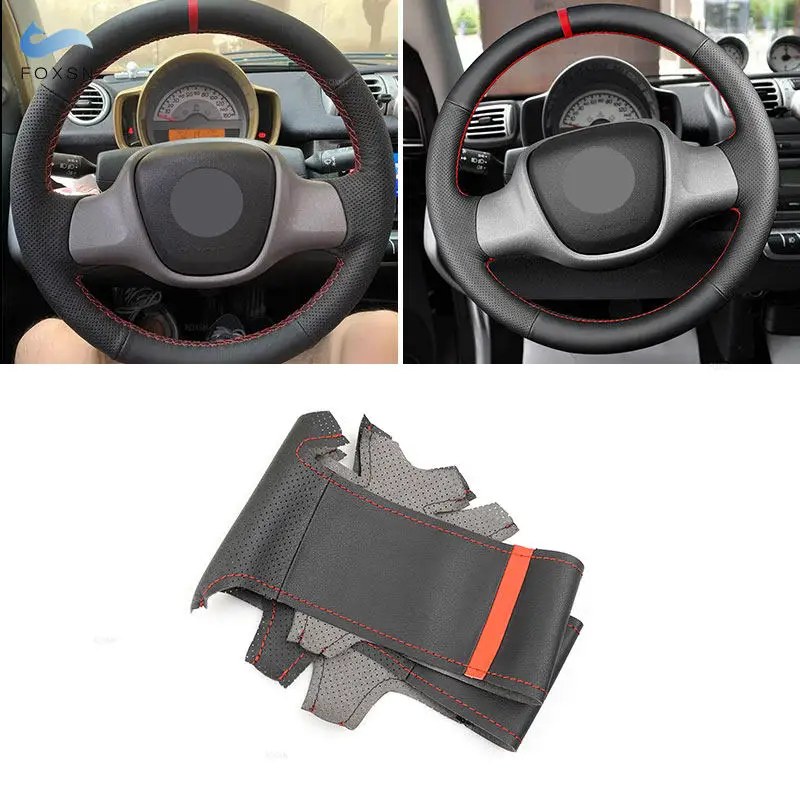Protector de volante Smart Fortwo 451 cuero perforado 2 radios