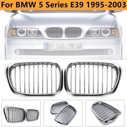 Parrilla doble riñón negra con acabado cromado para BMW Serie 5 E39