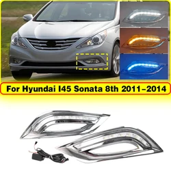 Luces LED DRL dinámicas para antiniebla Hyundai Sonata I45 2011-2014