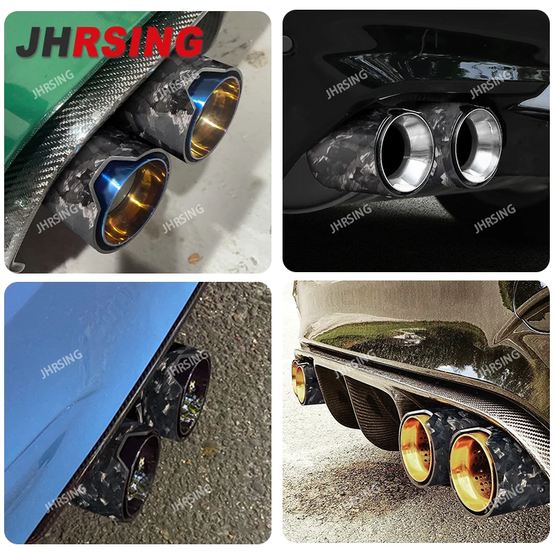 BMW Tubo de escape forjado en fibra de carbono con punta para M2/M3/M4 - imagen 2