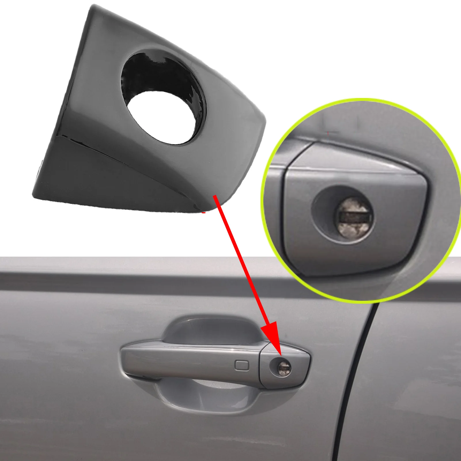 Manija puerta izquierda Audi A6 A7 A8 RS6 RS7 cromada negra - imagen 5