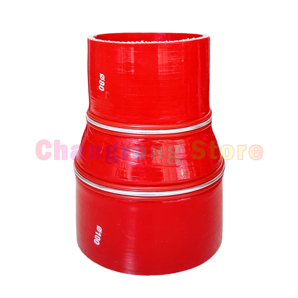 Manguito reductor de silicona para turbo e intercooler universal rojo - imagen 3