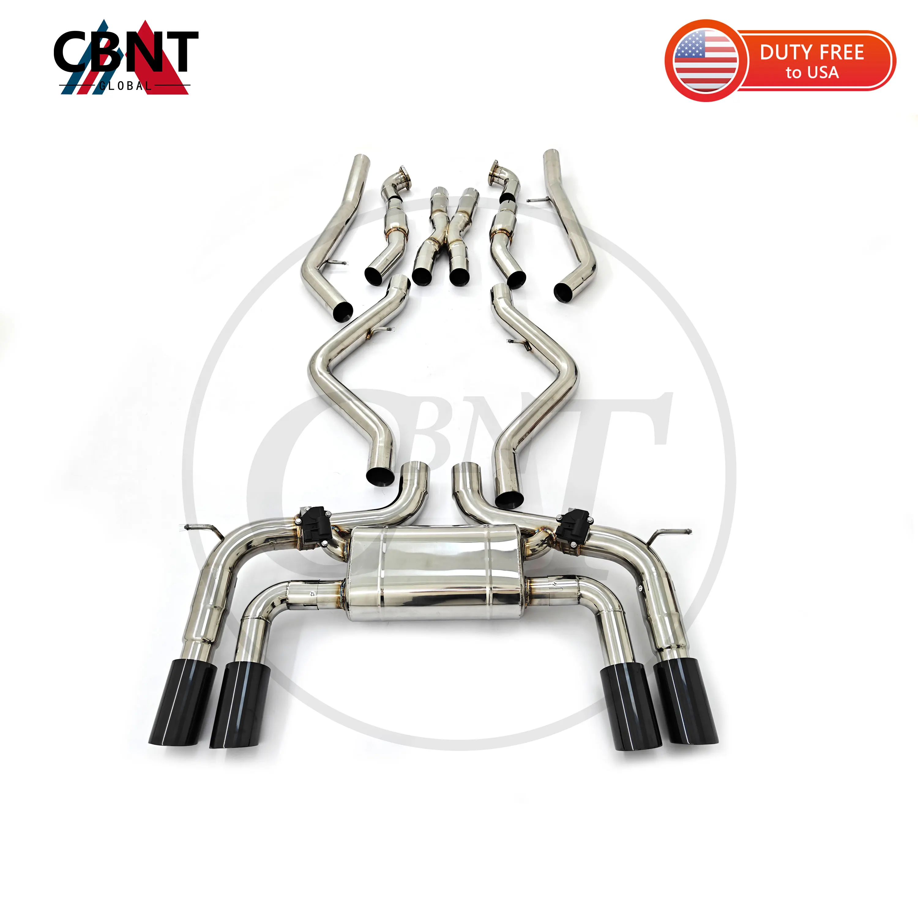 Catback CBNT Valvetronic SS304 para BMW X5M X6M E70 E71 4.4T