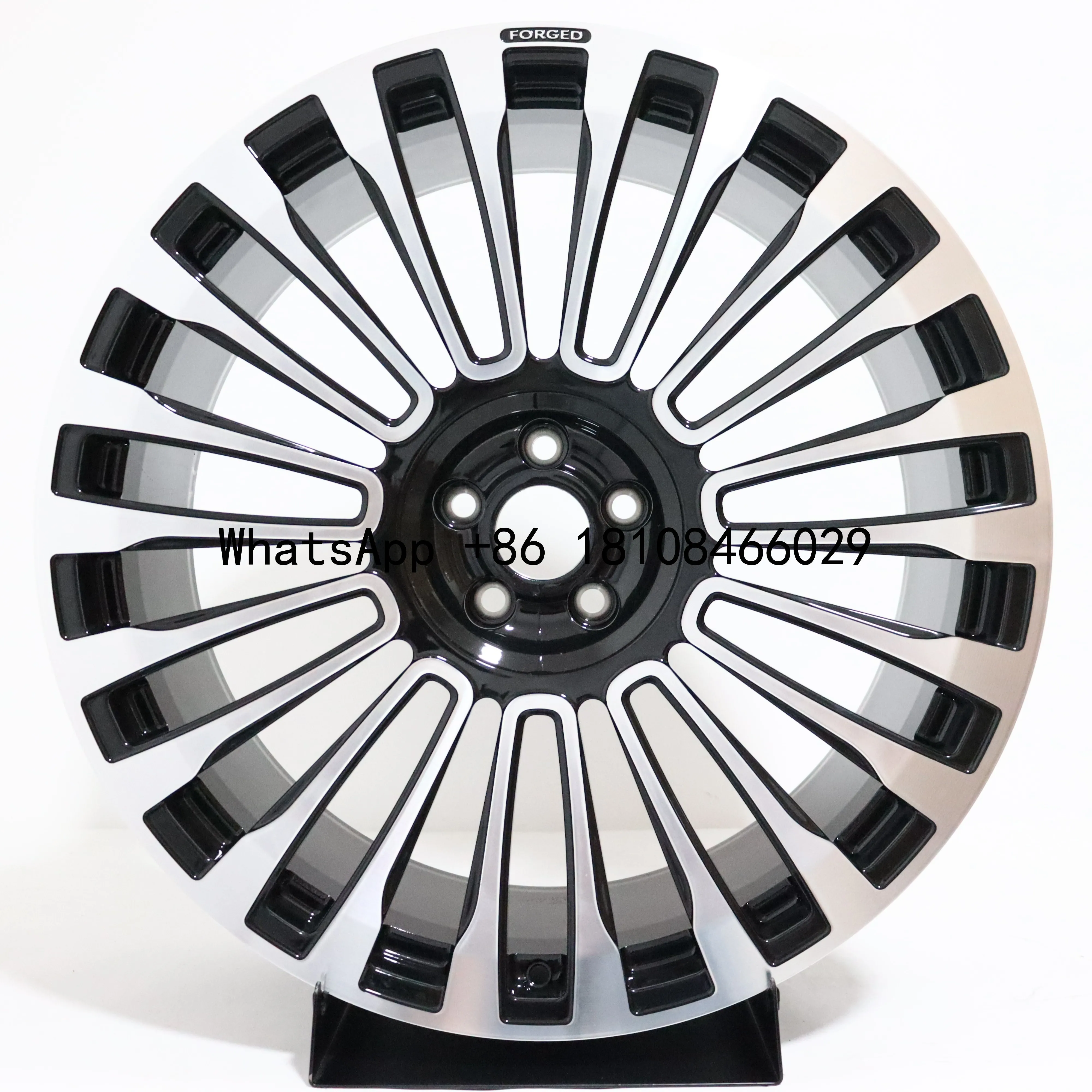 Llantas de ruedas negras con cara de máquina forjada personalizada 18 19 20 pulgadas 5*112 66,6 para Mercedes Clase B C CLA