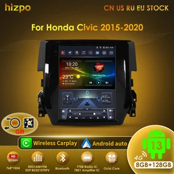 Autoradio Android Hizpo 2-DIN CarPlay GPS Honda Civic 2015-2020