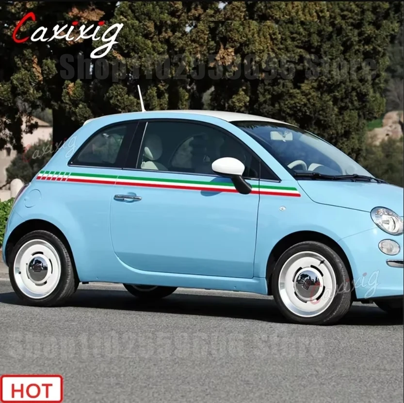 Vinilos laterales con bandera italiana para Fiat 500