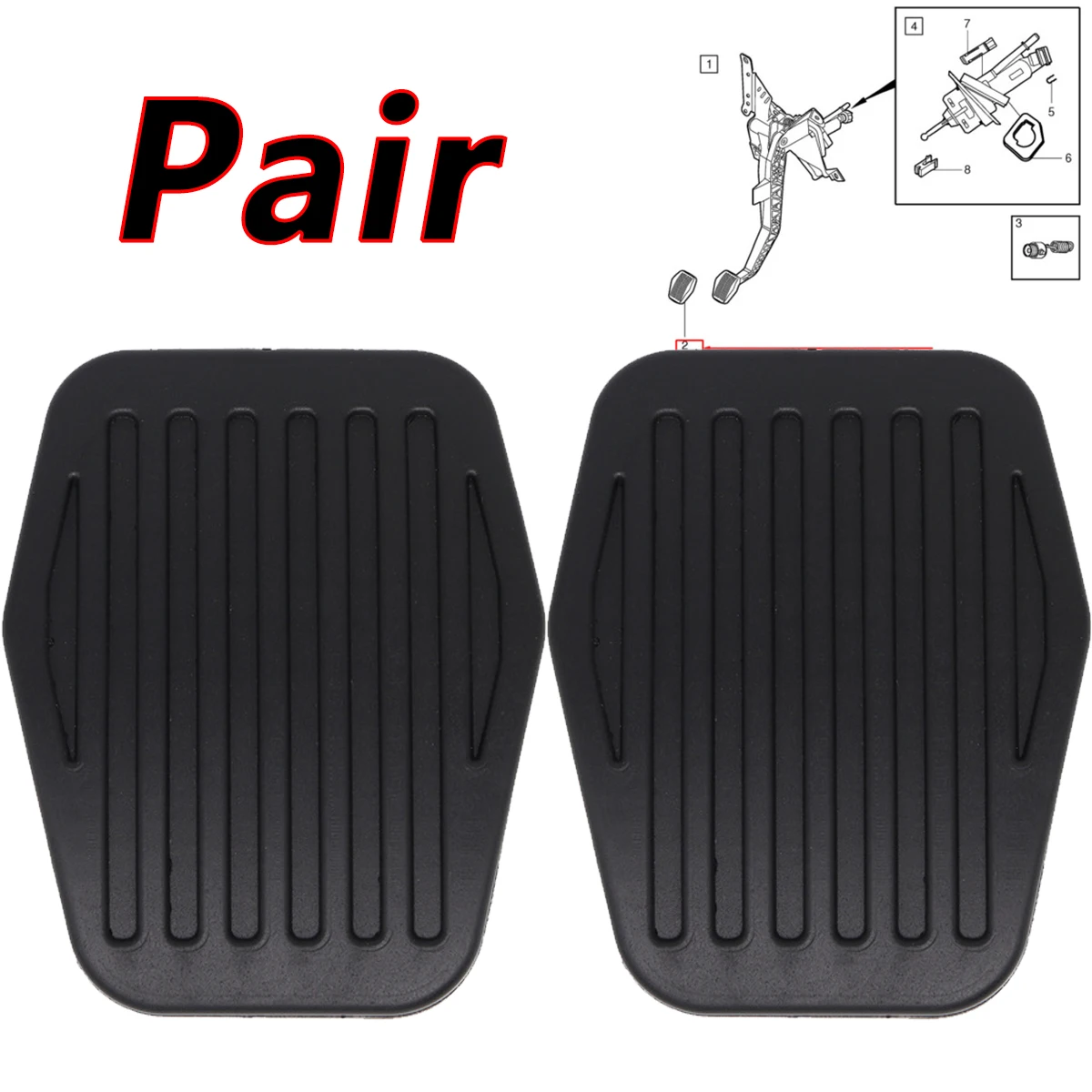 Gomas de pedales de freno y embrague para Volvo V40, C30 y V50