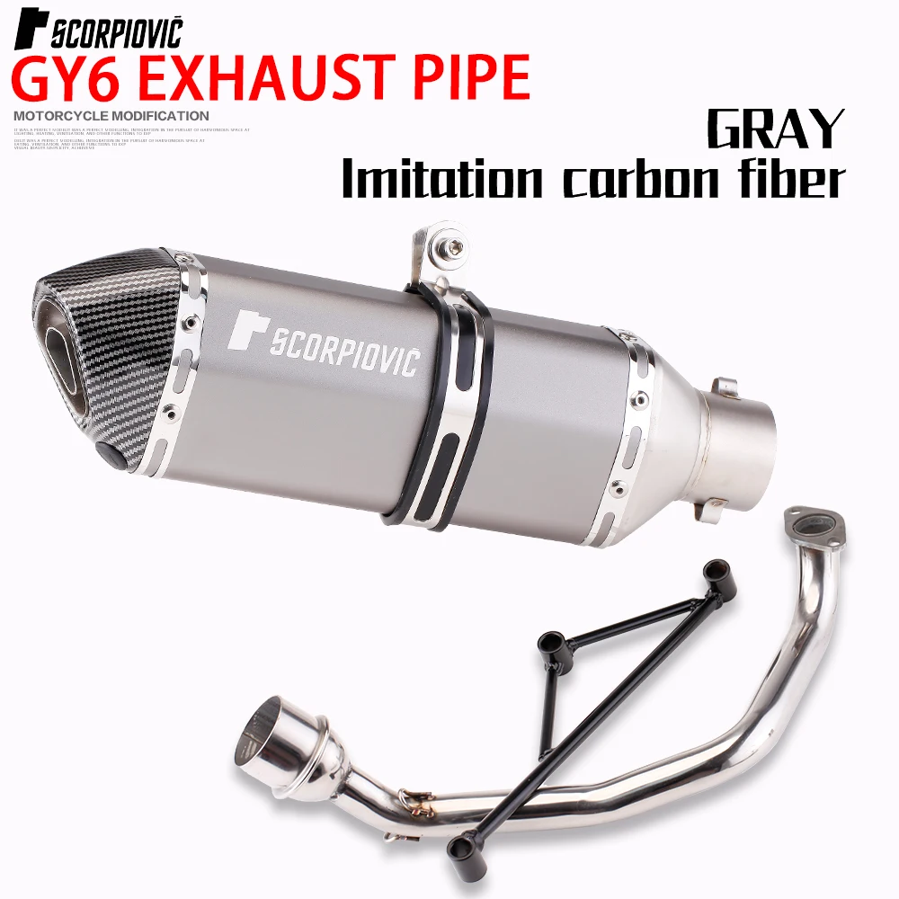 Escape Yamaha GY6 alto rendimiento para tubo de salida delantero - imagen 3
