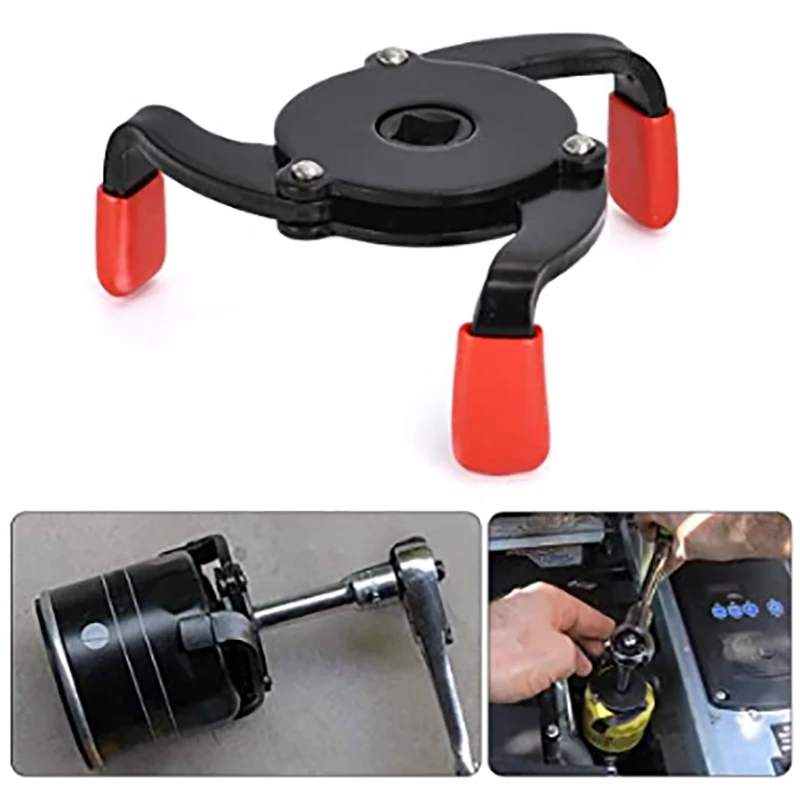 Herramienta de extracción de filtro de aceite para coche, herramienta Universal de alta calidad, 3 mandíbulas, interfaz de herramientas especiales, llave de filtro de aceite