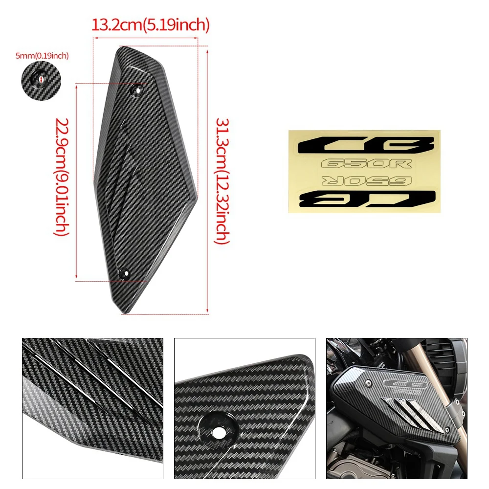 Protector lateral Honda CB650R 2019-2021 negro brillante - imagen 4