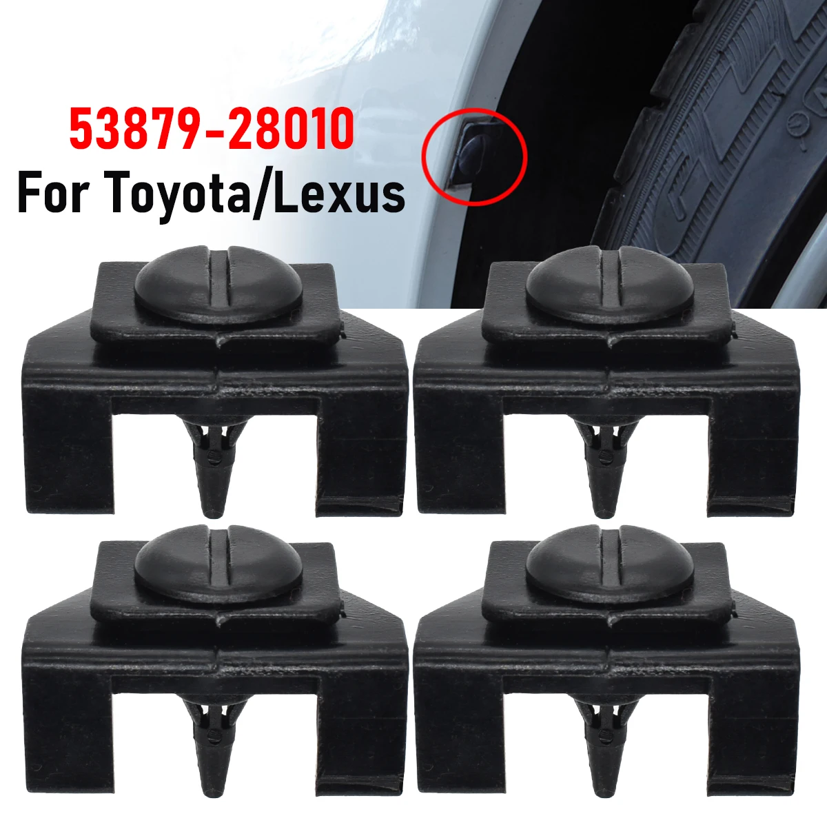 53879-28010 Clips para cubierta del parachoques delantero Toyota