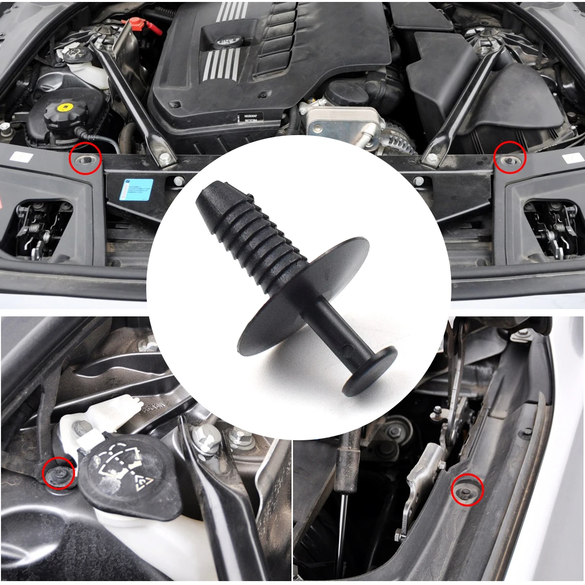 BMW 51118174185 – Clips de carrocería para E46, E93 y F10 - imagen 4