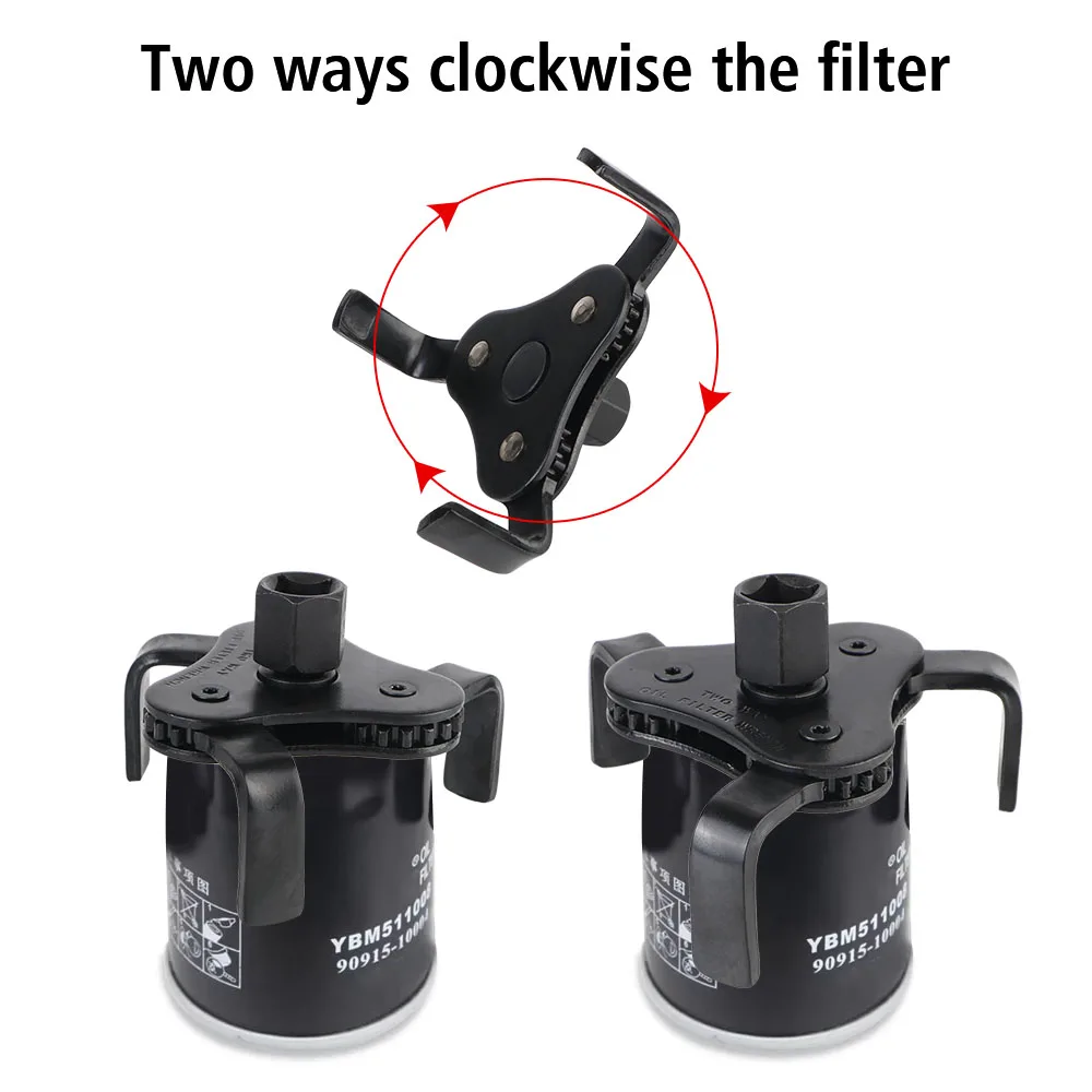 Llave filtro de aceite ajustable universal 2.5-4.5 pulgadas 3 mandíbulas - imagen 2